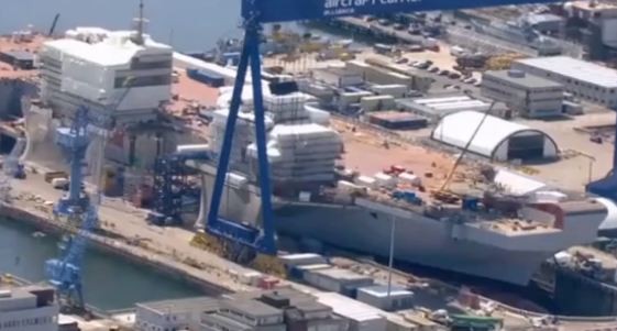 The QE II supercarrier in its final stages of constuction