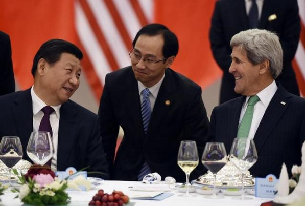 Xi Jinping and John Kerry