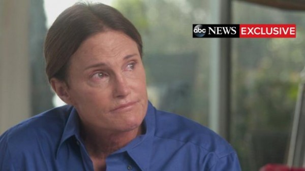 Bruce Jenner is seen as he sits down with ABC News anchor Diane Sawyer