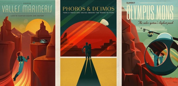 SpaceX reveals new vintage inspired travel posters to Mars.