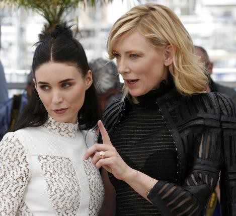 Rooney Mara  and Cate Blanchett in the film "Carol" at the 68th Cannes Film Festival in Cannes 2015