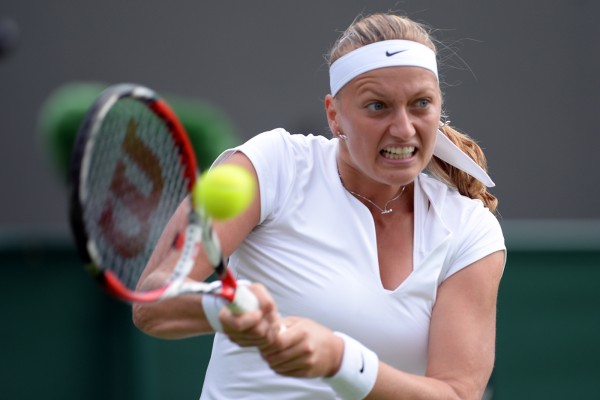 Petra Kvitova during her match play against Venus Williams in the 3rd round of Wimbledon