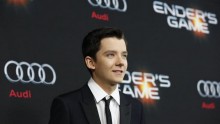 Asa Butterfield during one of the premiere shows of 