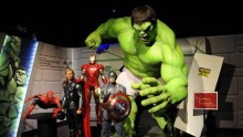 Wax figures of Marvel superheroes at the famed Madame Tussaud's in New York