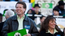 Jim Bob Duggar (L) and his wife Michelle Duggar (R) in Columbia, South Carolina