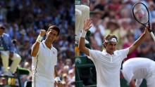 Novak Djokovic and Roger Federer facing their first Wimbledon finals match together