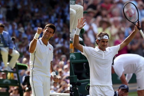 Novak Djokovic and Roger Federer facing their first Wimbledon finals match together