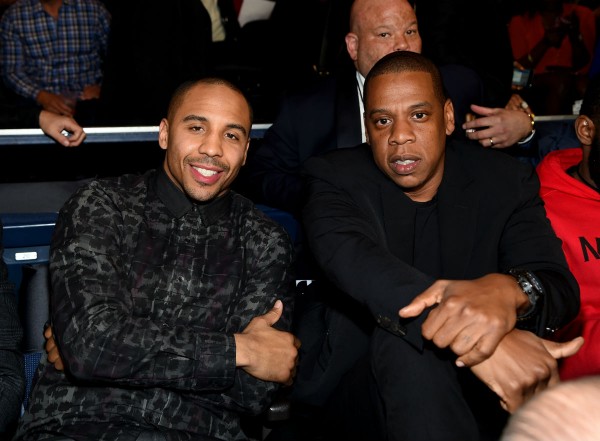 Andre Ward (L) with Jay-Z