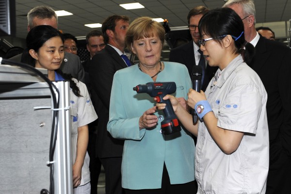 Merkel visits China