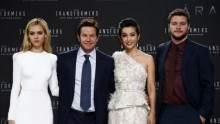 (L-R) Cast members Nicola Peltz, Mark Wahlberg, Li Bingbing and Jack Reynor 