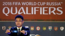 Asian Football Confederation's Shin Man Gil draws Syria for group E in the 2018 FIFA World Cup