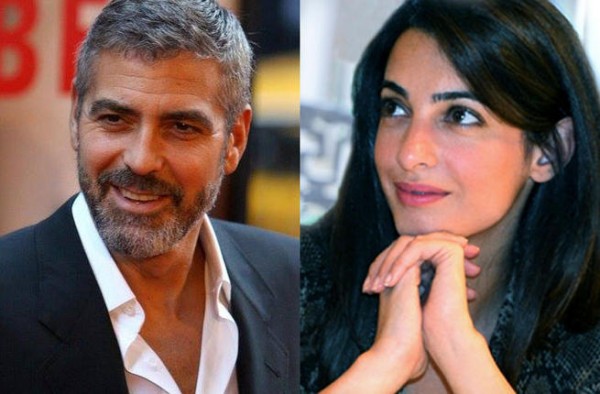 Soon-to -be-married couple George Clooney and Amal Alamuddin