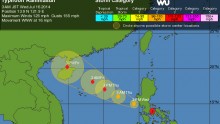 Typhoon Rammasun hammering the Philippine Archipelago en route to China