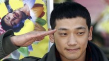 K-pop star Rain in a 2011 file photo. The Korean singer-actor joined the army for two years for Korea's mandatory military service. 