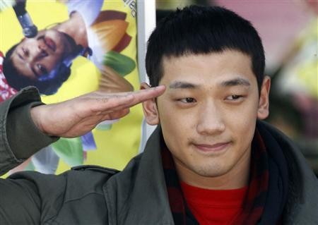 K-pop star Rain in a 2011 file photo. The Korean singer-actor joined the army for two years for Korea's mandatory military service. 