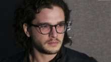British actor Kit Harington poses for photographers at the Battersea Power Station Annual Party in London April 30, 2014. 