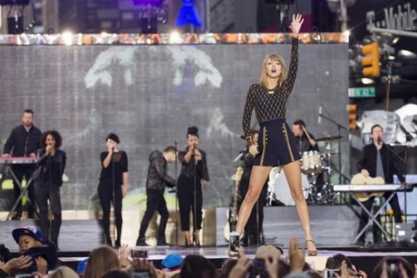 Pop star Taylor Swift performs at 'Good Morning America in this 2014 file photo. 