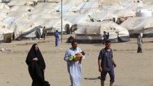 Iraqis displaced by violence in Mosul 