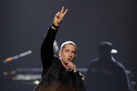 Rapper Eminem performs 'Not Afraid' at the 2010 BET Awards in Los Angeles June 27, 2010.