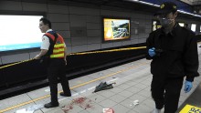 The scene of the crime in Taipei subway