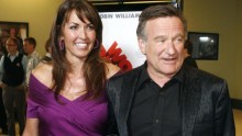 Robin Williams with second wife Susan Schneider in a 2009 file photo. 