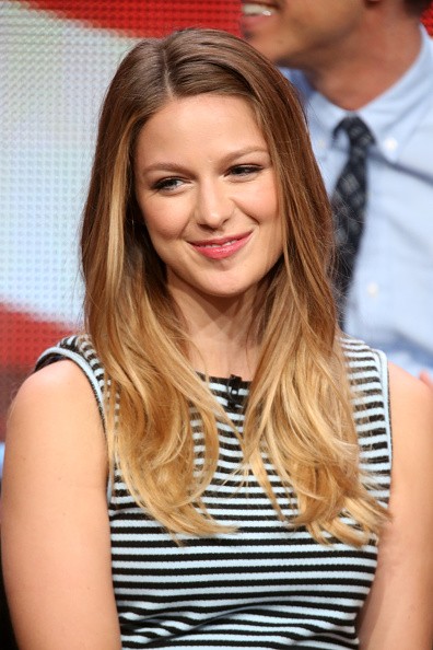 Actress Melissa Benoist speaks onstage during the 'Supergirl' panel discussion at the CBS portion of the 2015 Summer TCA Tour
