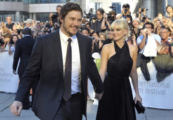 Chris Pratt and Anna Faris arrive at the gala presentation for the film 'Moneyball' at the 36th Toronto International Film Festival September 9, 2011.