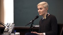 Veronica Roth Attends The 'Insurgent' Movie Tie-In Event