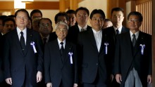 China and South Korea Criticize Japanese Officials for Visiting WWII Shrine