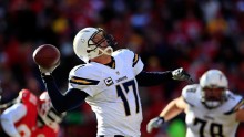 San Diego Chargers Quarterback Phillip Rivers Passes During a Game vs. The Kansas City Chiefs