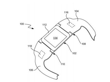 Drawing of Apple's iTime smartwatch filed with the USPTO