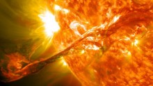 Solar flare erupts from the Sun