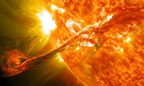 Solar flare erupts from the Sun