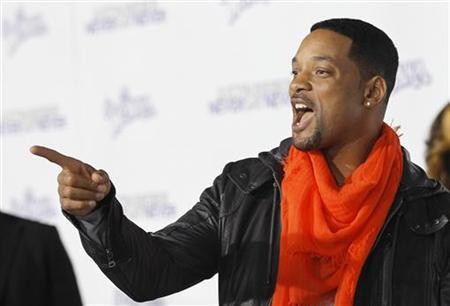 Actor Will Smith gestures in Los Angeles 