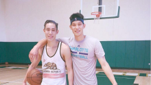 Houston Rockets point guard Jeremy Lin and brother Joseph Lin
