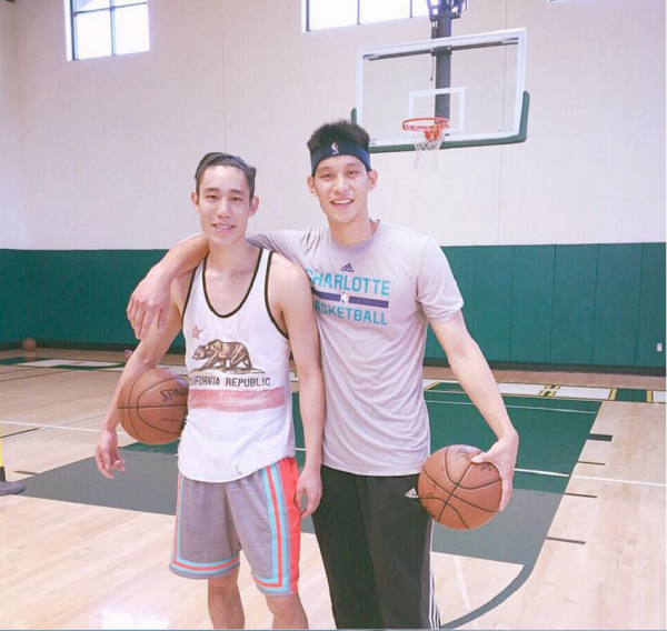 Houston Rockets point guard Jeremy Lin and brother Joseph Lin
