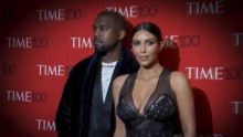 Kanye West and his wife, reality television star Kim Kardashian