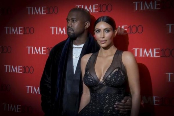 Kanye West and his wife, reality television star Kim Kardashian