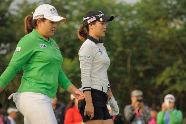Inbee Park and So Yeon Ryu of South Korea eliminates the United States in the LPGA tour's International Crown
