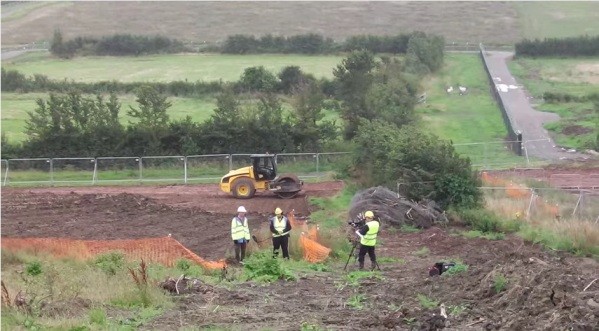 Archeological excavations at Hinkley Point in Somerset are recorded.