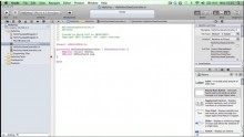 A sample of an Xcode is shown that is more advanced than with some other tutorial in the Internet.