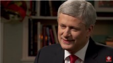 Canadian Prime Minister, Stephen Harper, is interviewed by CBC News.