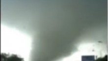 One of the strong tornadoes that is caused by Typhoon Mujigae when it hit China on Sunday afternoon.