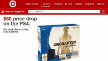 The PlayStation 4 which includes the game Uncharted: Nathan Drakes Collection will have a price drop of 50 dollars.