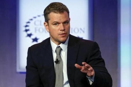 Actor and co-founder of Water.org Matt Damon speaks during the plenary session.