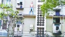 Man claims to jump off building 