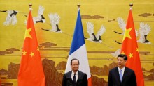 French President Francois Hollande in China