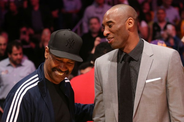 Kobe Bryant with Denzel Washington