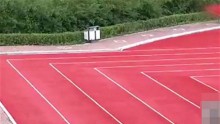 A rectangular track and field course was recently unveiled in the province of Heilongjiang, China