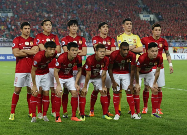 File photo of Guangzhou Evergrande players during last year's Asian Champions League